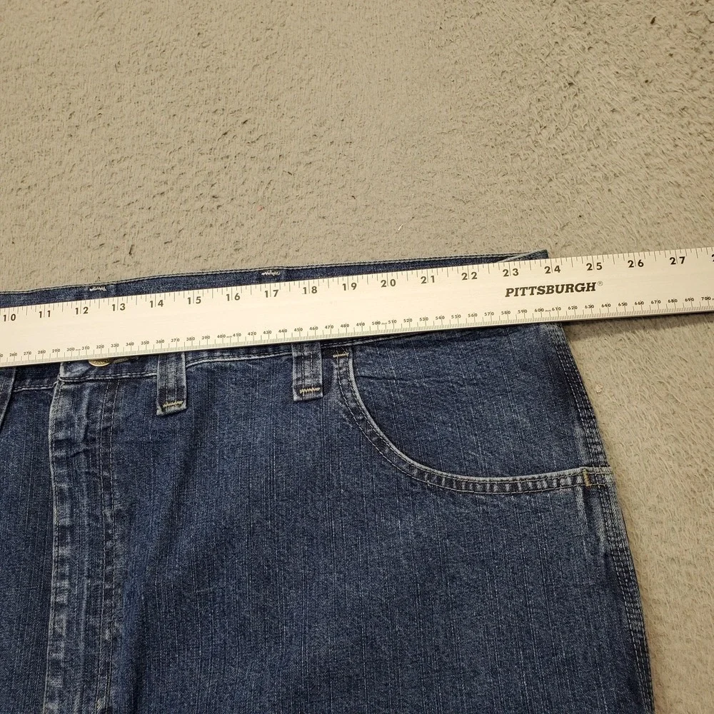 Wrangler Carpenter Shorts Mens 48 Blue Dungarees Loose Fit‎ High Rise Flat Front